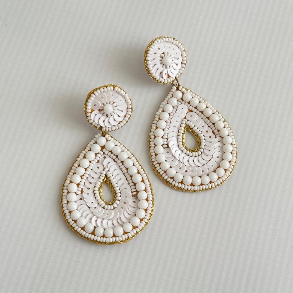 Lisi Lerch White Beaded Earrings